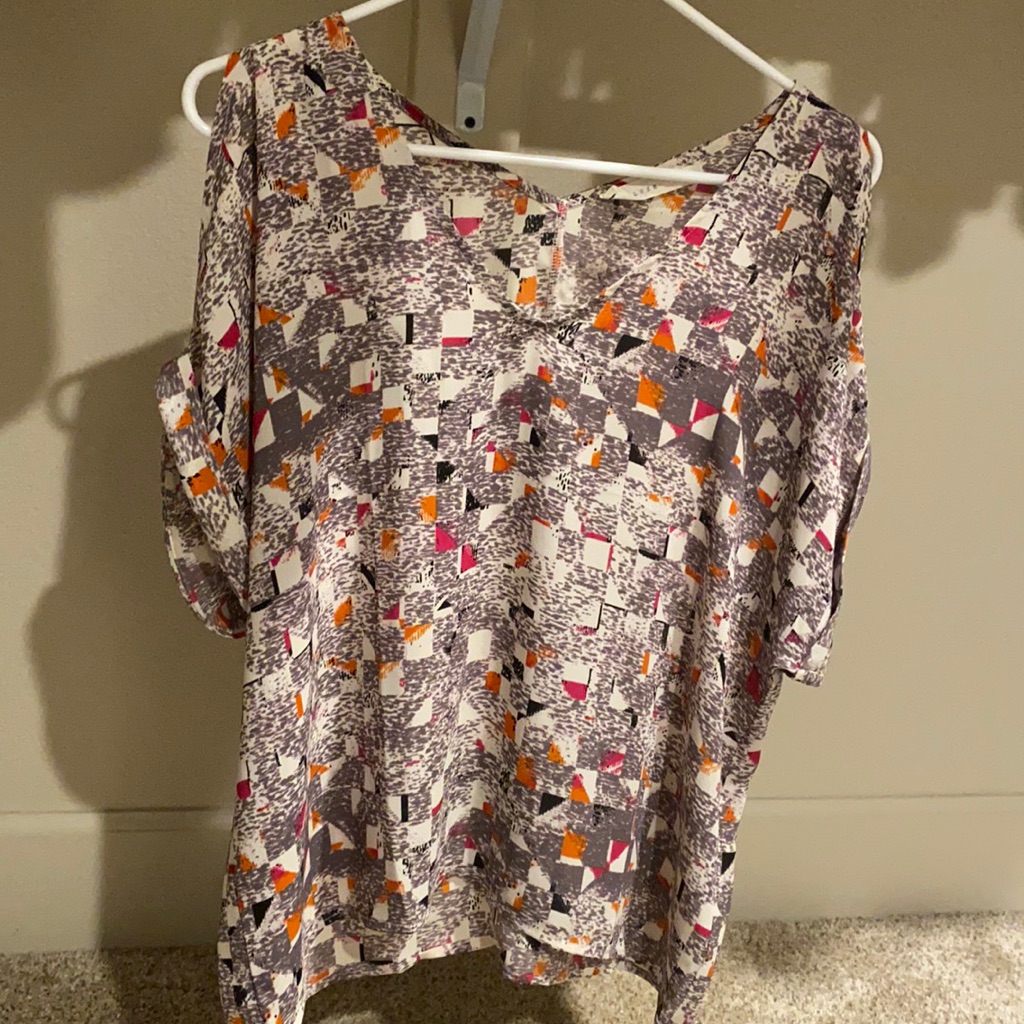 Nordstrom Brand Lush. Women’s Blouse. Sheer With Peak-A-Boo Shoulder